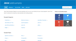 Desktop Screenshot of javacodeexamples.com